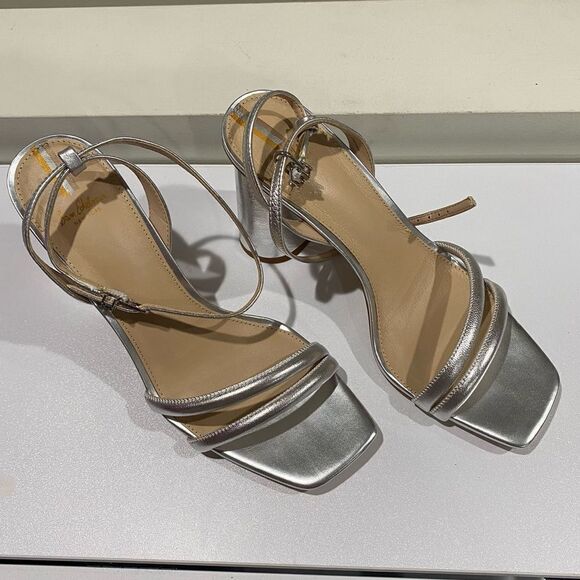 Sam Edelman Women's Kia Sandal Soft Silver Smooth Leather Size 9.5 - Picture 8 of 8